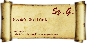 Szabó Gellért névjegykártya
