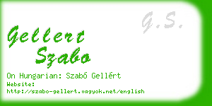 gellert szabo business card