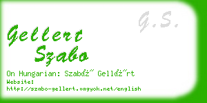 gellert szabo business card